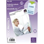 Lot de 5 Sachet de 10 étuis de protection simples pvc de qualité A5