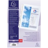 Lot de 5 Sachet de 10 pochettes à soufflet sans rabat PP A4