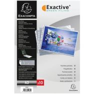Lot de 5 Sachet de 10 pochettes perforées pour classeur exactive