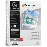 Lot de 5 Sachet de 20 pochettes perforées pour classeur exactive