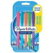 Lot de 5 Stylo bille Flexgrip Ultra Bright rétractable encre bleu