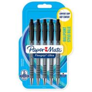 Lot de 5 Stylo bille Flexgrip Ultra rétractable noir - Paper Mate®
