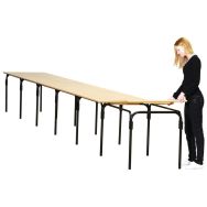 Lot de 5 Tables démontables Infini s 120 x 80 cm plateau coloris hêtre