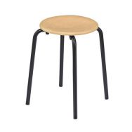 Lot de 5 Tabourets bois empilables