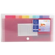 Lot de 5 Trieur pocket 6 compartiments en polypropylène Crystal - 11x18cm
