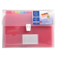 Lot de 5 Trieur valisette PP 13 compartiments crystal 33x25cm