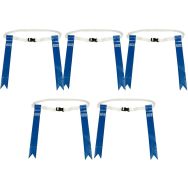 Lot de 5 ceintures Tag Rugby et FLAG Football Américain - bleu