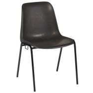 Lot de 5 chaises coque M2 Panama piètement noir coloris Noir
