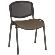 Lot de 5 chaises réunion Bliz pièt.noir assise PVC M1 Urban Taupe
