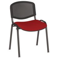 Lot de 5 chaises réunion Bliz pièt.noir assise PVC M1 Urban Tomate