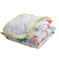 Lot de 5 couvertures piquées coton imprimé Ours 75 x 120 cm