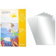 Lot de 5 feuilles papier miroir adhésif