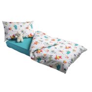 Lot de 5 housses de couette coton imprimé Ours 80 x 120 cm