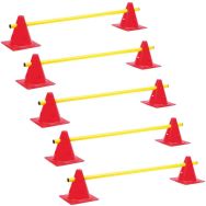 Lot de 5 mini-haies cones 18cm ECO réglable en hauteur: 7-14 cm
