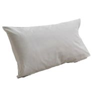 Lot de 5 taies d'oreillers sacs coton uni 40 x 60 cm - coloris gris perle