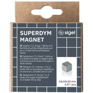 Lot de 6 Aimant pour tableau en verre - 10mm - Strong - C5 - Sigel