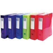 Lot de 6 Boite de classement en polyproppylène dos 80mm Iderama - A4