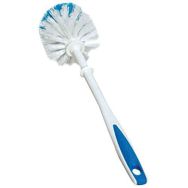 Lot de 6 Brosse WC en boule bleu et blanc polypropylène ondulée