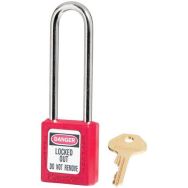 Lot de 6 Cadenas de consignation - Anse acier haute - Rouge