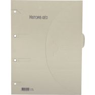 Lot de 6 Chemise perforée Smartfolder - Histoire Géo - A4