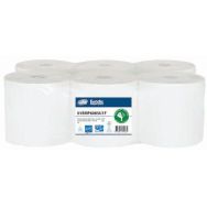 Lot de 6 Essuie-main rouleau - blanc - Mp hygiène