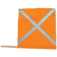 Lot de 6 Fanion fluo avec bandes rétroréfléchissantes - Orange