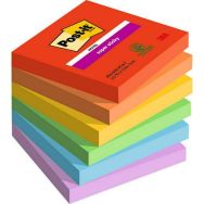 Lot de 6 blocs Post-it Super Sticky - Playful 76x76mm