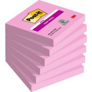 Lot de 6 Post-it super sticky - Rose Tropical