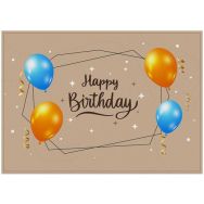 Lot de 6 Sets De Table Anniversaire Beige
