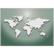 Lot de 6 Sets De Table Carte Du Monde Vert