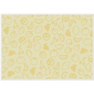 Lot de 6 Sets De Table Fruits Abstrait Jaune