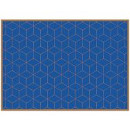 Lot de 6 Sets De Table Hexagone Bleu-marron