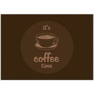 Lot de 6 Sets De Table L'heure Du Café Marron Foncé