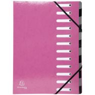 Lot de 6 Trieur Harmonika Iderama 12 compartiments bleu rose