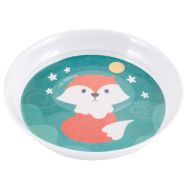 Lot de 6 assiettes creuses Ø 18,5 cm mélamine blanche - renard