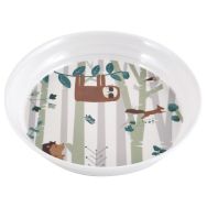 Lot de 6 assiettes creuses Ø 18,5 cm mélamine blanche - rêve de forêt