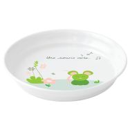 Lot de 6 assiettes creuses Ø 18,5 cm mélamine blanche - souris verte