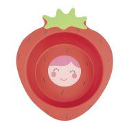 Lot de 6 assiettes en mélamine - forme fraise