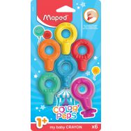 Lot de 6 baby crayons cire colorpeps