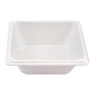 Lot de 6 bacs mélamine GN 1/6 - 17.6 x 16.2 x 6.5 cm - blanc