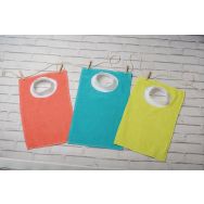 Lot de 6 bavoirs unis 35x50cm - Anis et Corail