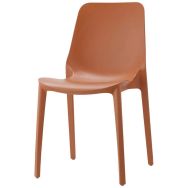 Lot de 6 chaises Ginevra - terracotta
