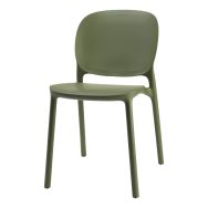 Lot de 6 chaises HUG Go Green technopolymère - vert olive