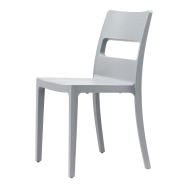 Lot de 6 chaises Sai 4 pieds non feu - gris clair