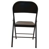 Lot de 6 chaises pliantes métal noir Dalva
