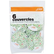 Lot de 6 couvercles en métal pour confituriers de 82mm