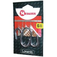 Lot de 6 crochets en acier chrome 6cm