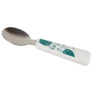 Lot de 6 cuillères inox/PLA blanc décor lapin