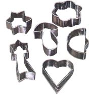 Lot de 6 découpoirs à pâtes en inox