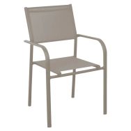 Lot de 6 fauteuils Duca, châssis crème/assise crème